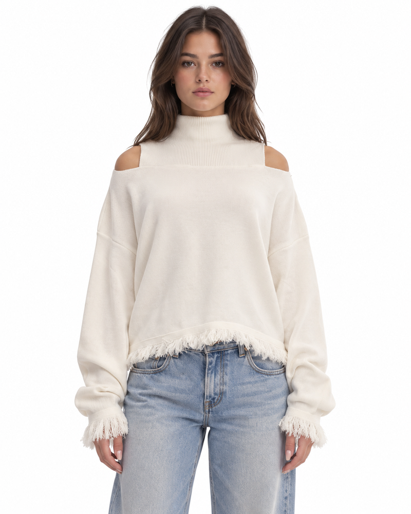Cold Shoulder Knit Set
