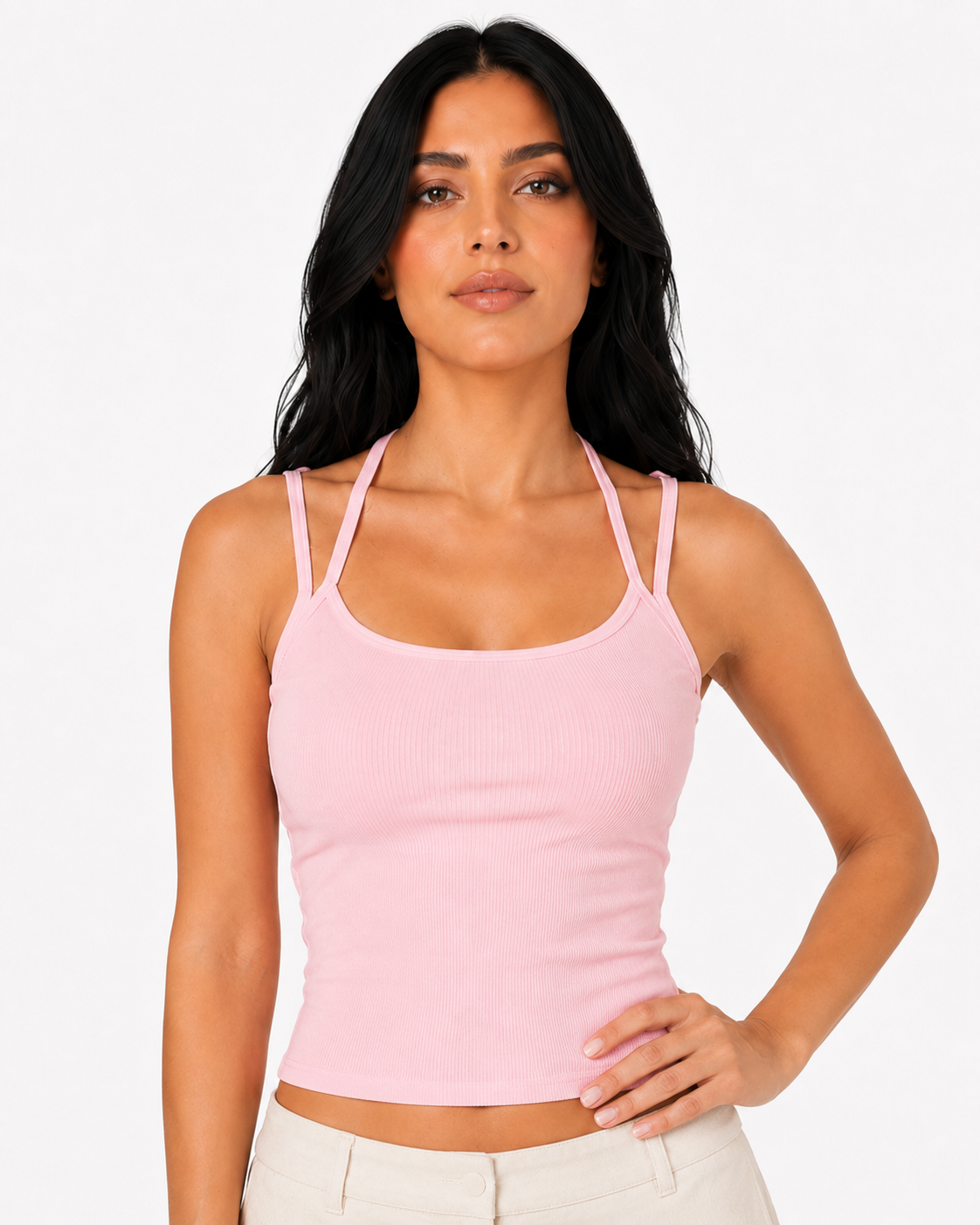 double trouble top in pink
