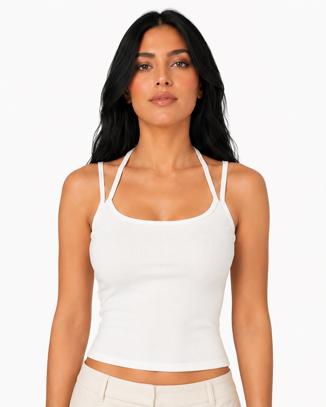 double trouble top in white