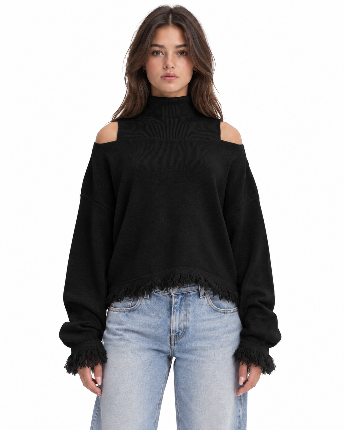Cold Shoulder Knit Set