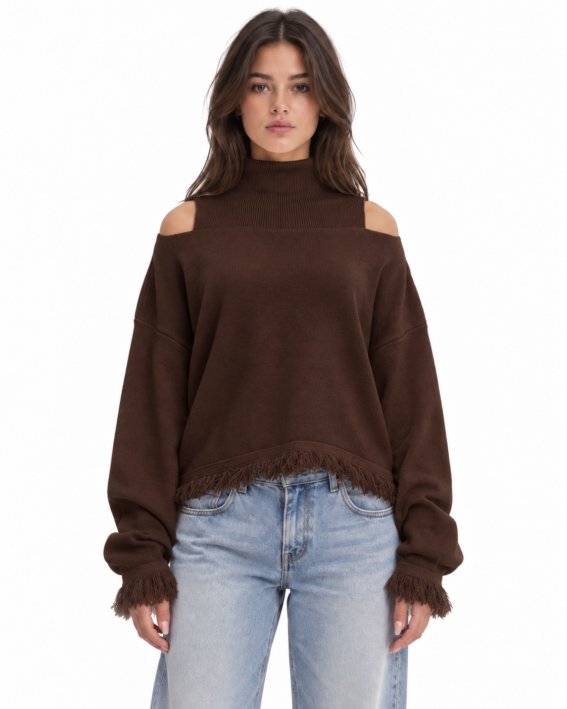 Cold Shoulder Knit Set