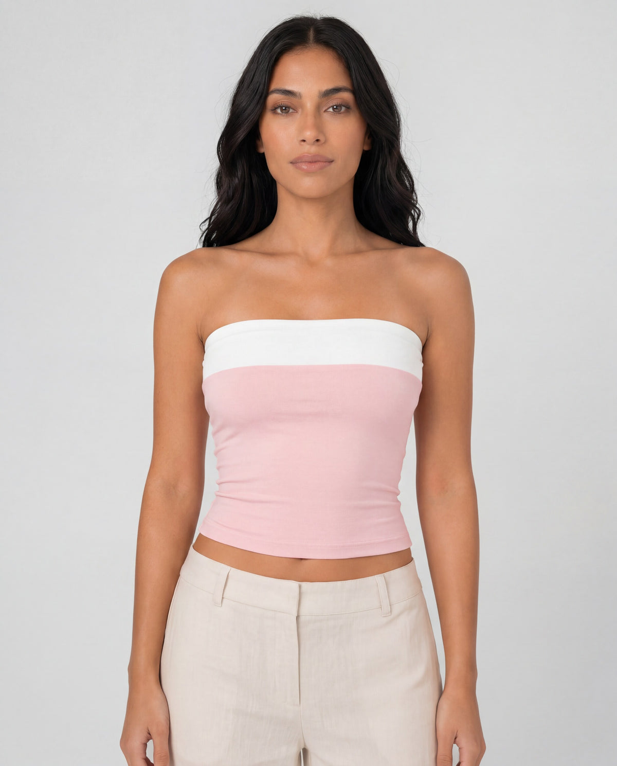 Bombshell Tube Top in pink, front