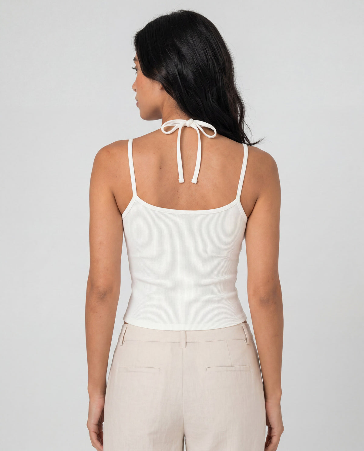 Double Trouble Top in white, back
